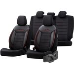 Чехлы на сиденья OTOM Comfortline 2+1 (черный с красным кантом)