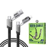 Remax кабель 65W 4-in-1 Lightning/USB/Type-C 1m RC-189