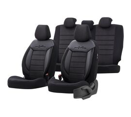 Чехлы на сиденья OTOM Comfortline 2+1 (черный с синим кантом)
