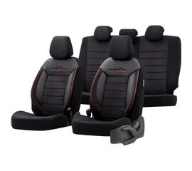 Чехлы на сиденья OTOM Comfortline 2+1 (черный с красным кантом)