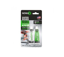 Эпоксидный клей 20g. двухкомпонентный NOWAX (прозрачный для пластика)