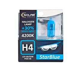 Solar H4 12V 60/55W P43t-38 StarBlue 4200K, SET 2 шт