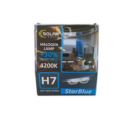 Solar H7 12V 55W PX26d StarBlue 4200K,+30% SET 2 шт