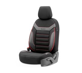 Чехлы на сиденья OTOM INDIVIDUAL 2+1 черный с красным IND201