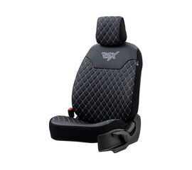 Накидка на сиденье OTOM RSX DIAMOND кожа RSXD-102  чер/бел