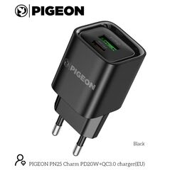 Hoco/Pigeon Зарядка розетка 220V 2 USB Fast Charge N25