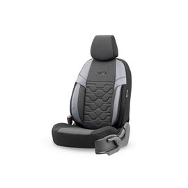 Чехлы на сиденья OTOM HEXA черные-серый HEX2803 2+1