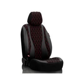 Чехлы на сиденья OTOM Emperor EMP601 (черный с красной ниткой)