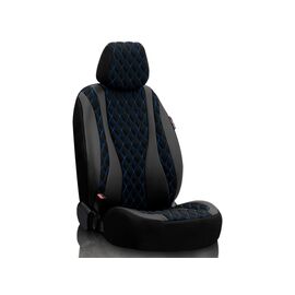 Чехлы на сиденья OTOM Emperor EMP603 (черный с синей ниткой)