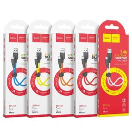 Hoco шнур силиконовый 2 метра micro USB X21