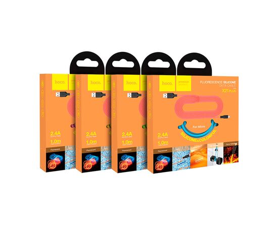 Hoco шнур силиконовый micro USB X21