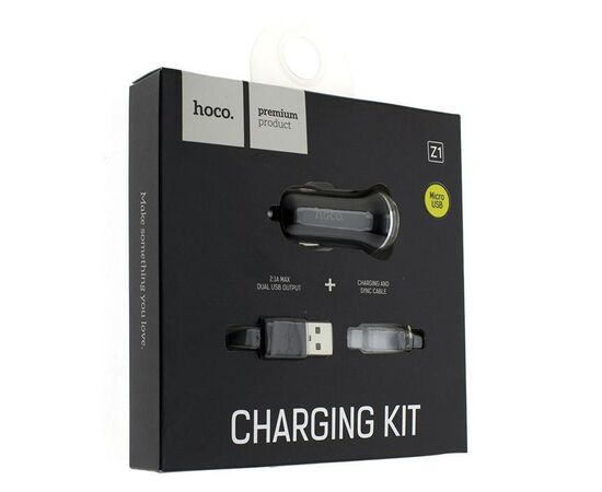 Hoco Зарядка Z1 2,1А+шнур apple 