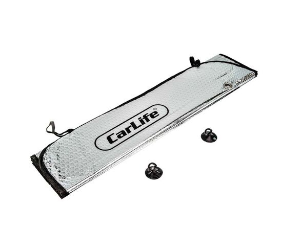 Шторка отражающая однотонная серебро 130x60cm CarLife