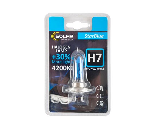 Solar H7 12V 55W PX26d StarBlue 4200K, blister