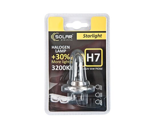 Solar H7 12V 55W PX26d Starlight + 30%, blister
