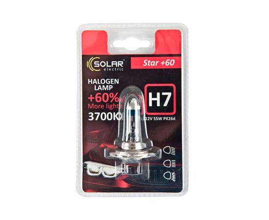 Solar H7 12V 55W PX26d Starlight + 60%, blister