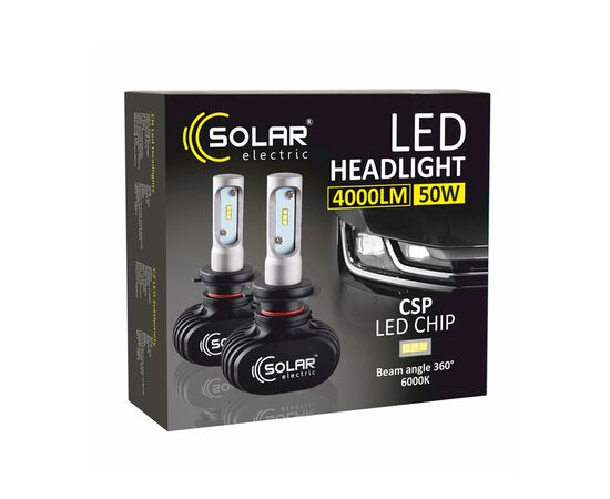 LED SOLAR H4 12/24V 6000K 4000Lm 50W Seoul CSP 19x19