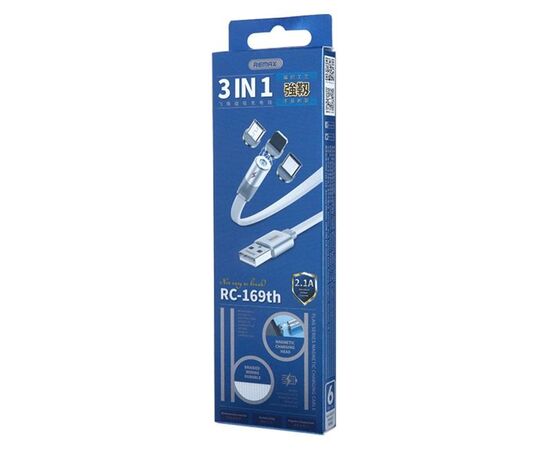 REMAX Flag Series 2.1A 3 in 1 magnetic charging cable RC-169