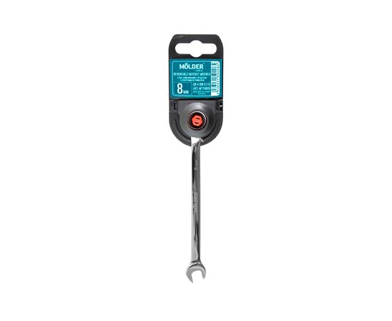 Ключ рожково-накидной 8 mm с переключателем Molder MT59008