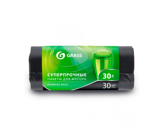 GRASS Мешок для мусора ПНД 30 л. 13 мкр рул. 30 шт