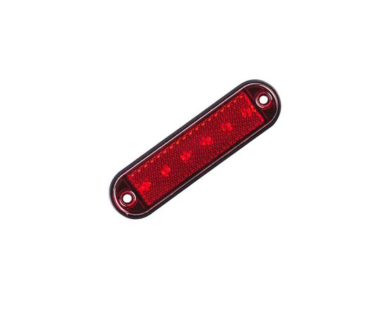 Фонарь лампа габарит красный 6LED L0165-K