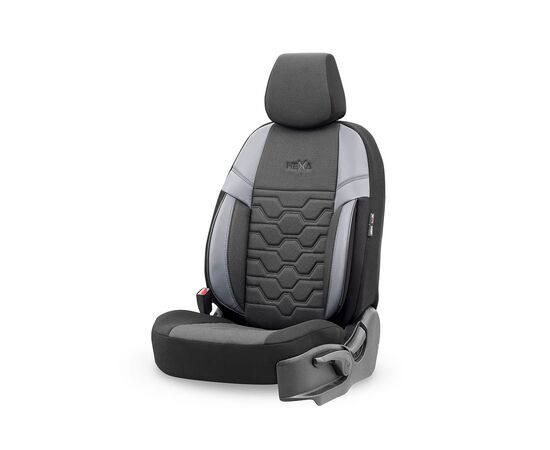 Чехлы на сиденья OTOM HEXA черные-серый HEX2803 2+1
