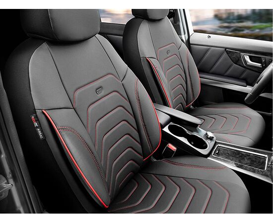 Чехлы на сиденья OTOM CORE черный с красным COR3202 2+1