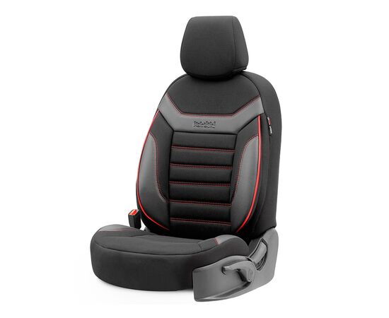 Чехлы на сиденья OTOM INDIVIDUAL 2+1 черный с красным IND201