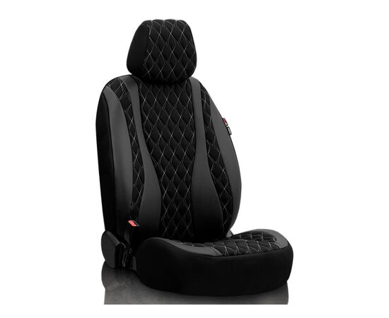 Чехлы на сиденья OTOM Emperor EMP602 (черный с серой ниткой)