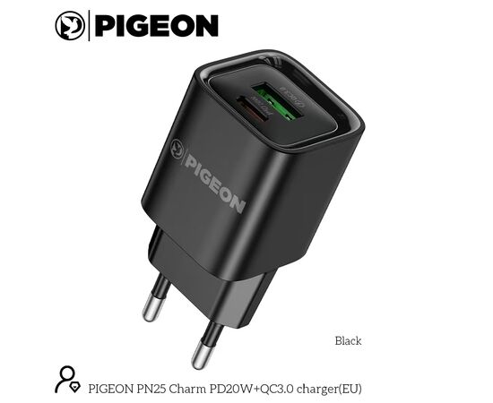 Hoco/Pigeon Зарядка розетка 220V 2 USB Fast Charge N25