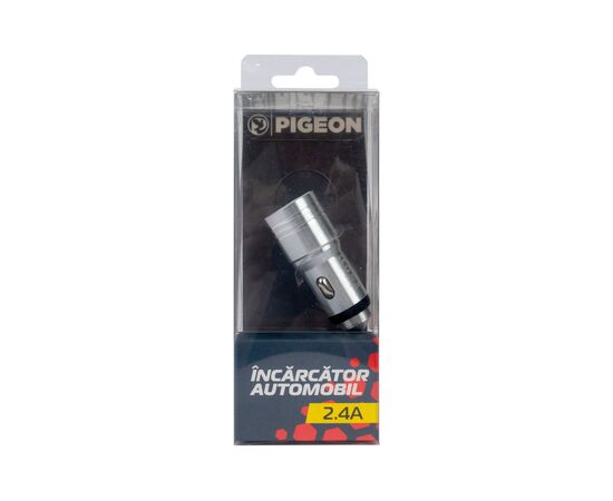 Зарядное устр.-прикуриватель U-04 2USB металл Pigeon 