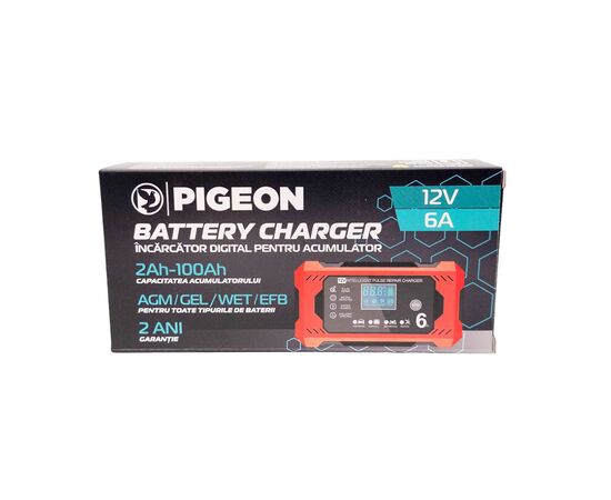 Зарядка для аккумулятора цифровая 12V 6A PIGEON ZR-22 